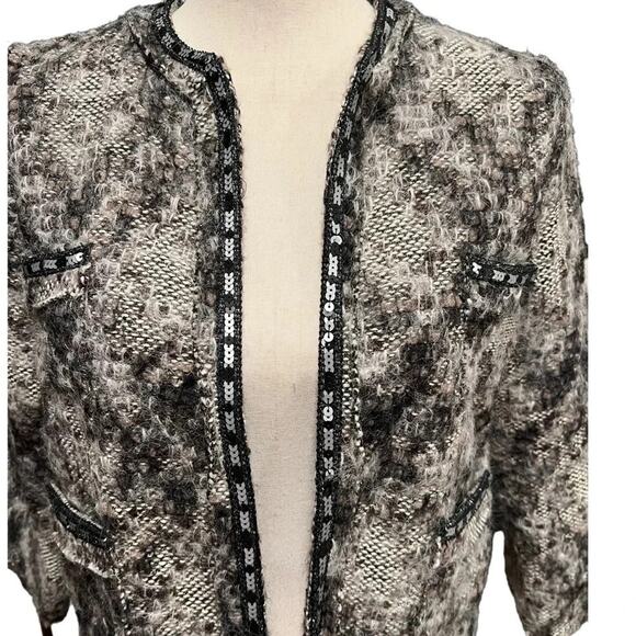 Zara Womens Tweed Blazer Jacket Size M - Picture 2 of 8